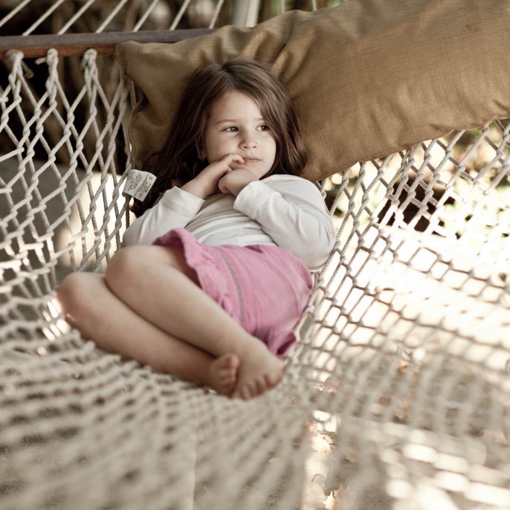 Girl on a hammock