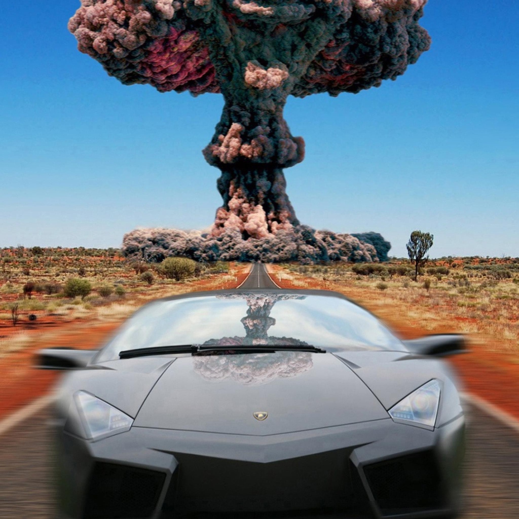 Атомный взрыв на дороге
