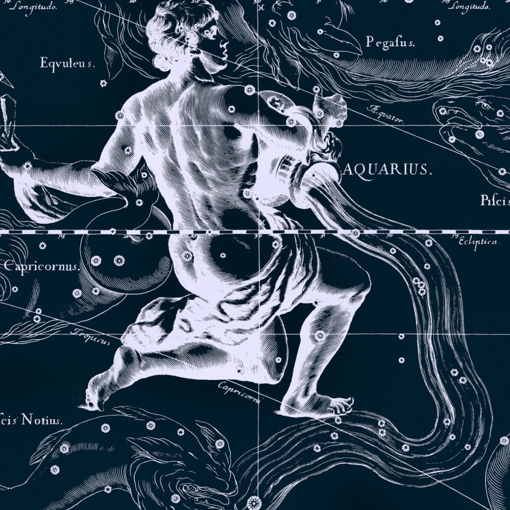 Карта звездного неба, водолей