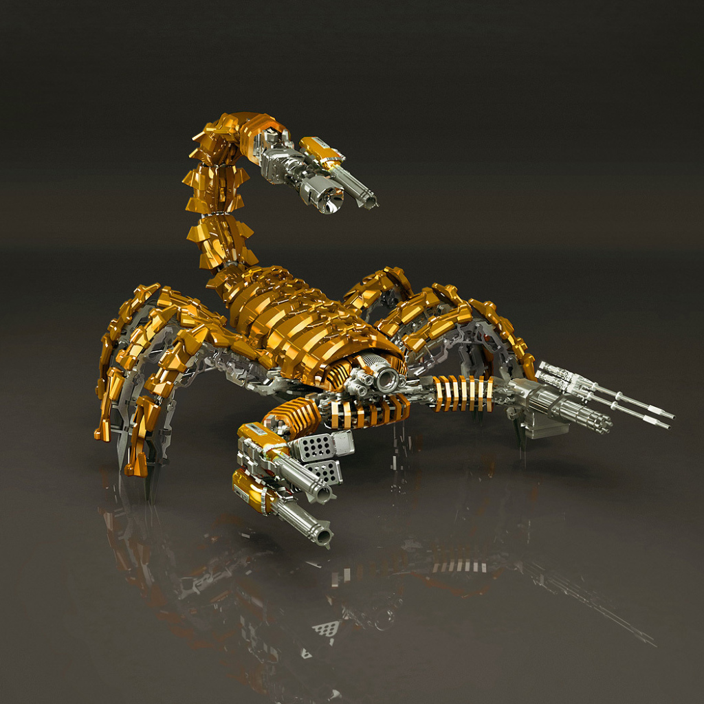 Металлический Робот скорпион
