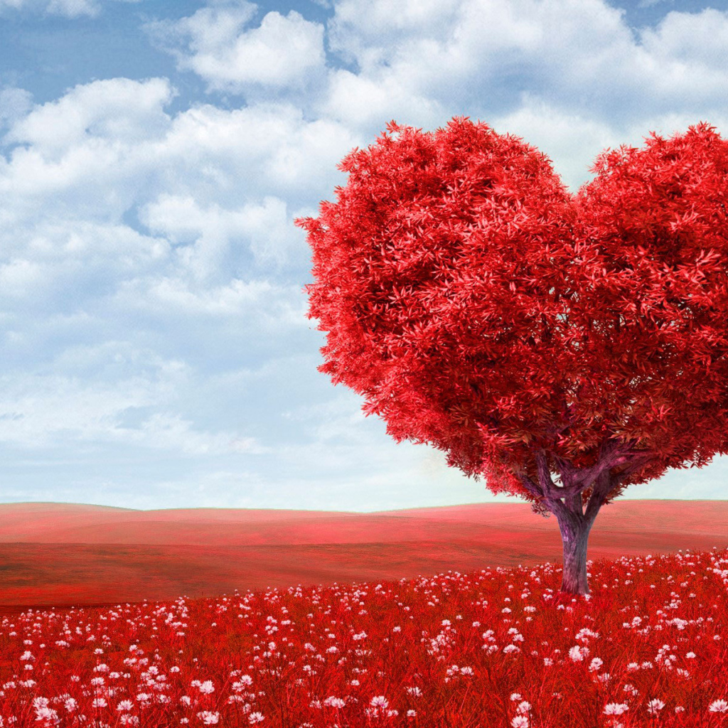 Дерево - сердце на День Святого Валентина