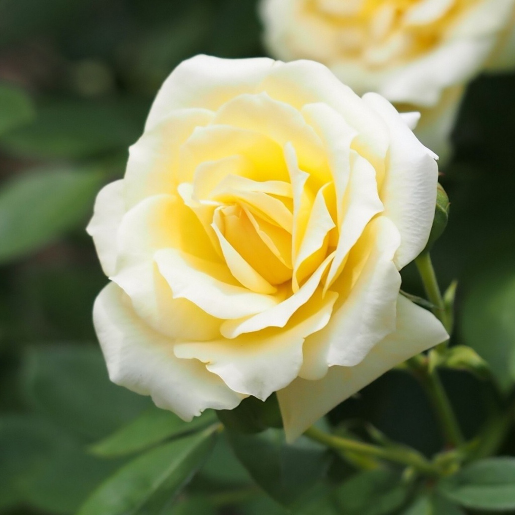 Белые розы в саду
