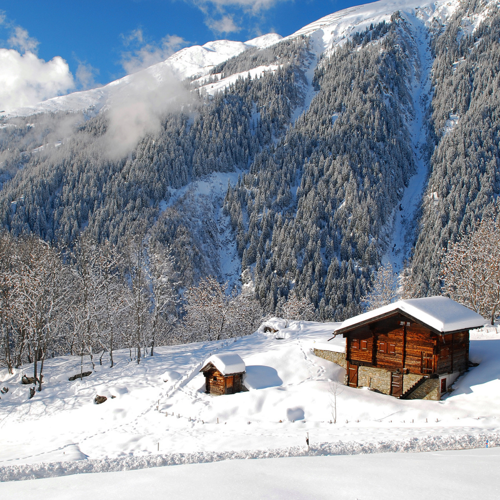 Дом в зимних горах