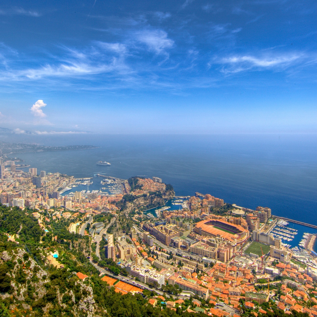 Панорама города в Монте-Карло, Франция