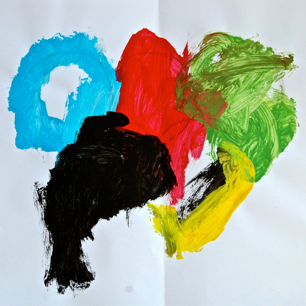 Детский рисунок символа Олимпиады в Сочи 2014