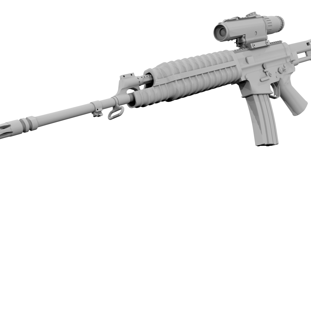 Штурмовая винтовка, 3Д модель