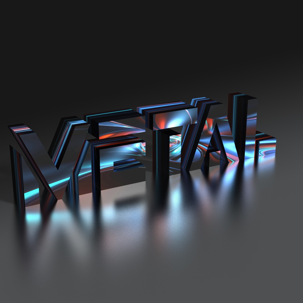 Надпись Металл, 3Д графика
