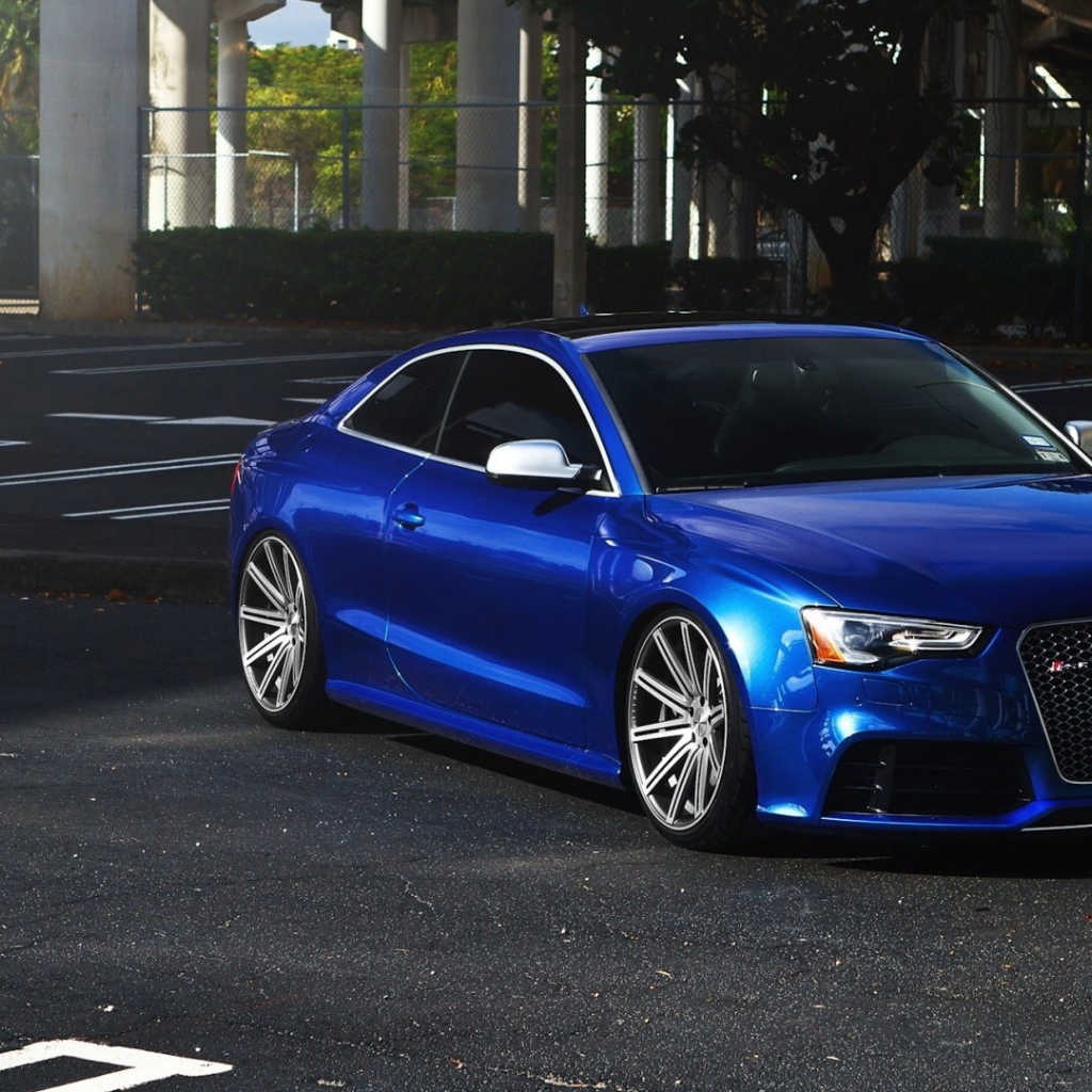 Темно синий блестящий Audi RS5