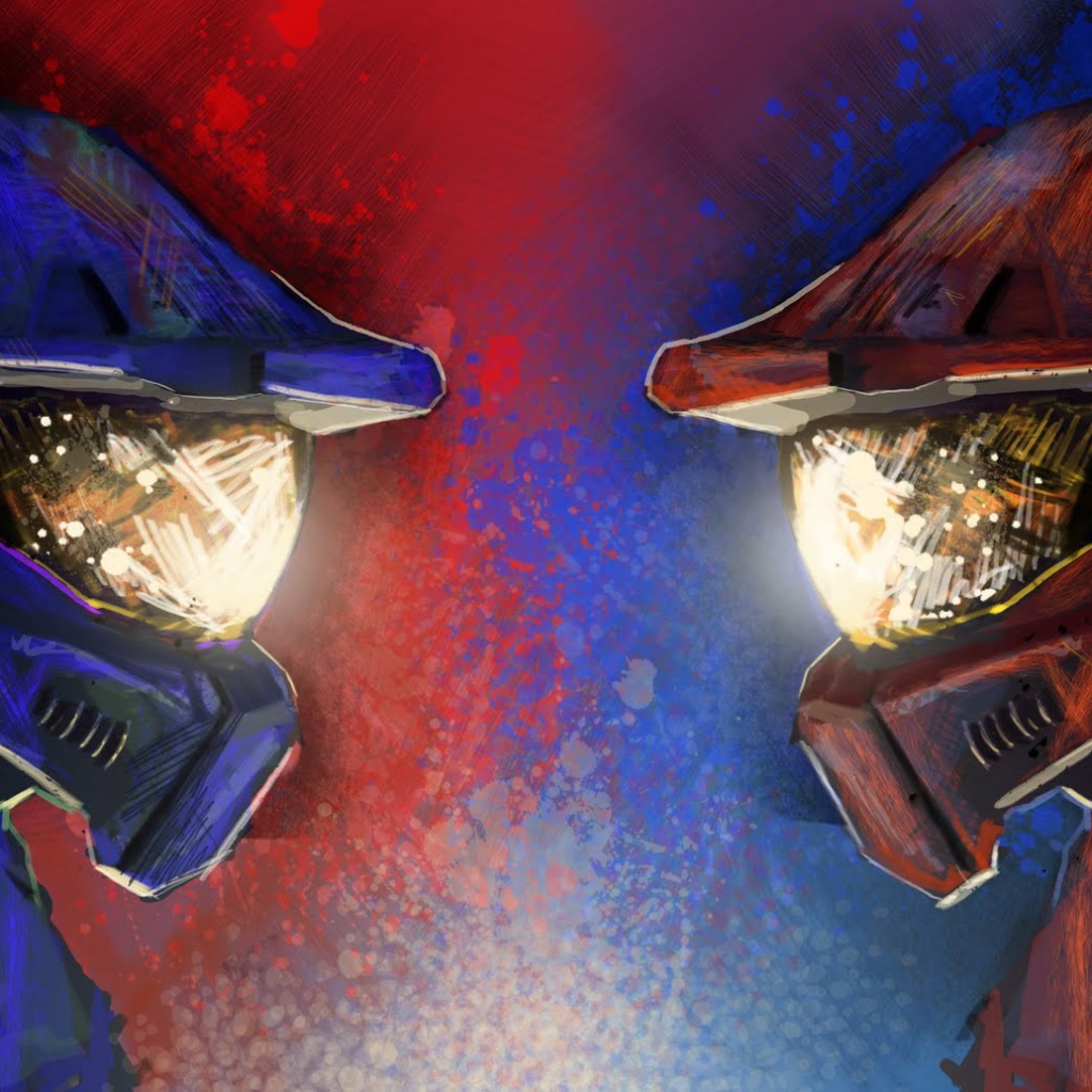 Два персонажа мультфильма Red vs. Blue