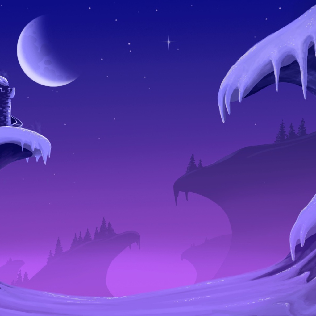 Зима на фоне уровня игры Bejeweled 3
