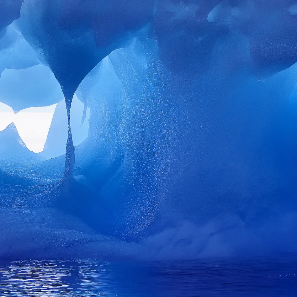 Inside the iceberg. Antarctica