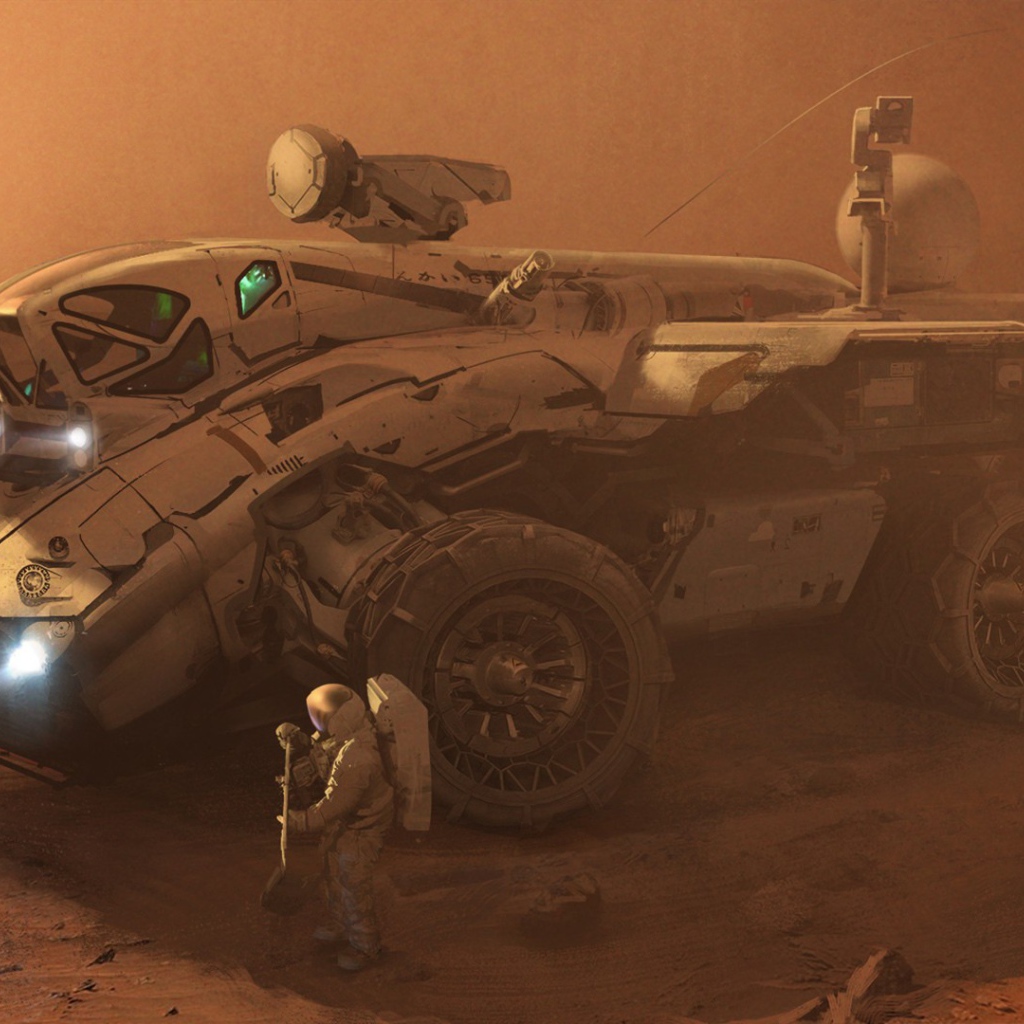 Марсоход попал в пылевую бурю