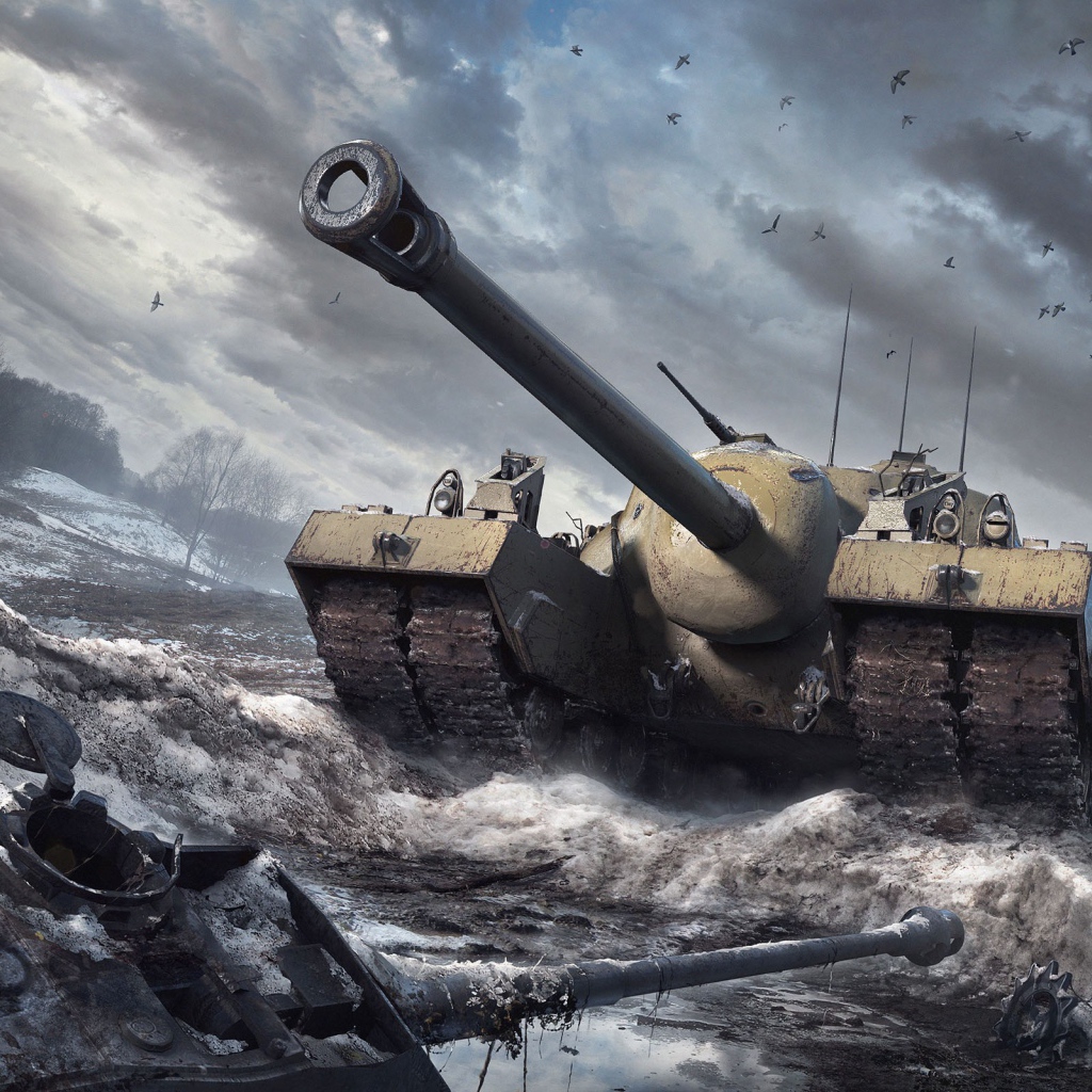 Танк Т-95 идет в атаку, игра World of Tanks