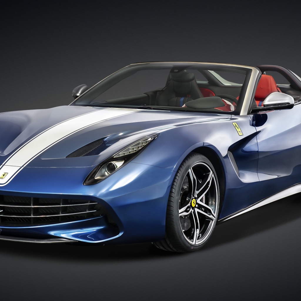 Стильный синий спортивный автомобиль Ferrari F60 America