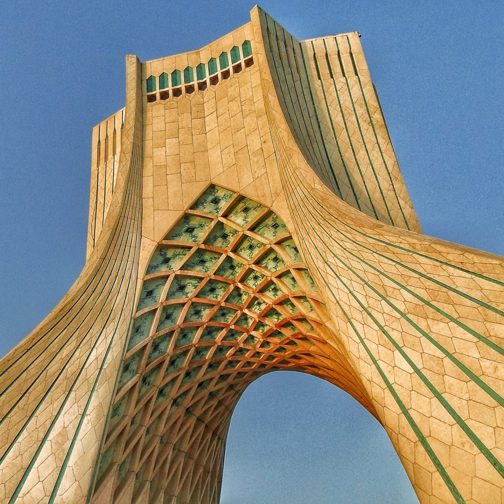 Красивая башня Азади город Тегеран 