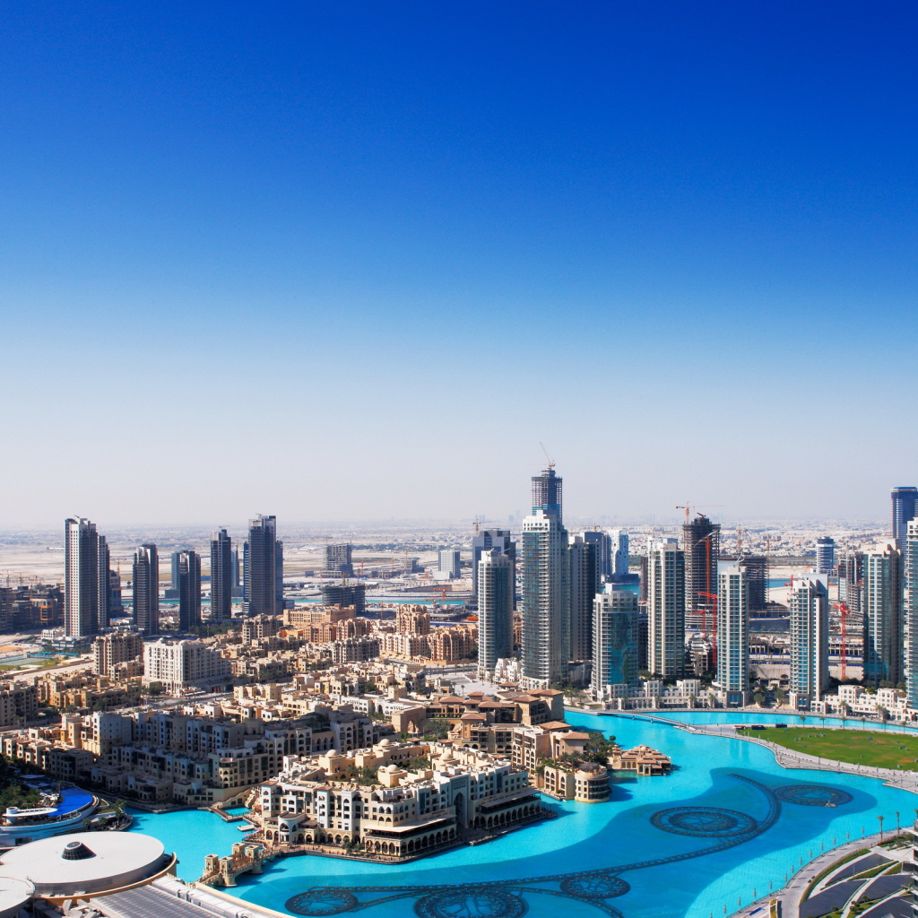 Небоскребы в центре города, Дубай 