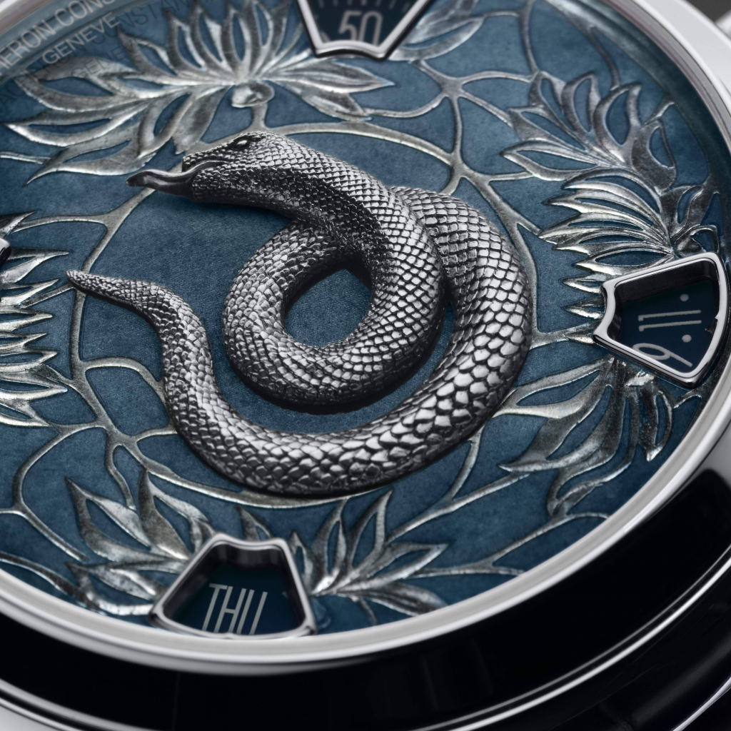 Стильные часы Vacheron Constanin со змеей на циферблате