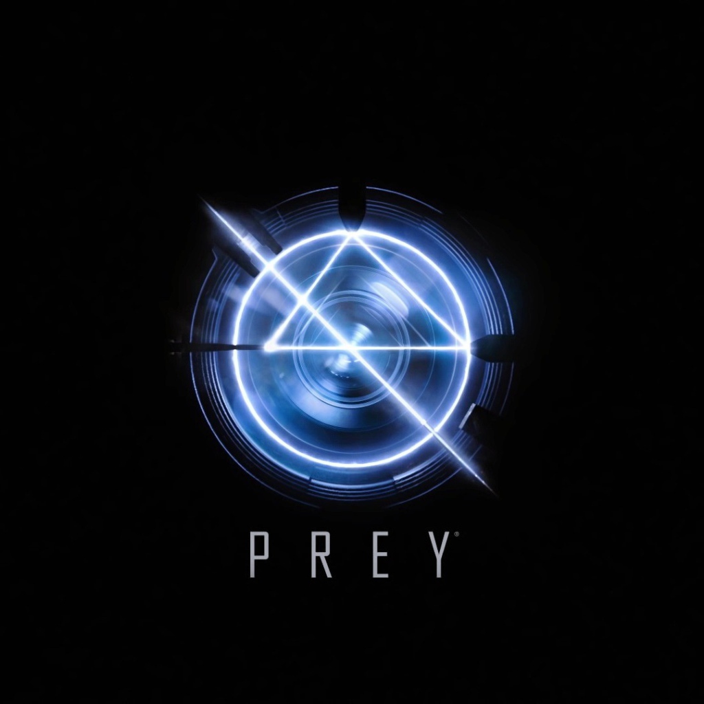 Логотип игры Prey 2017 на черном фоне