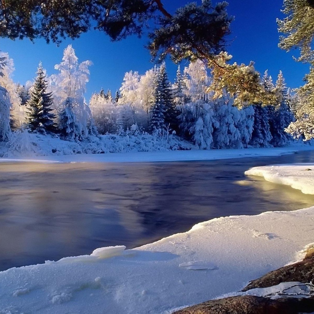 Река в зимнее время года