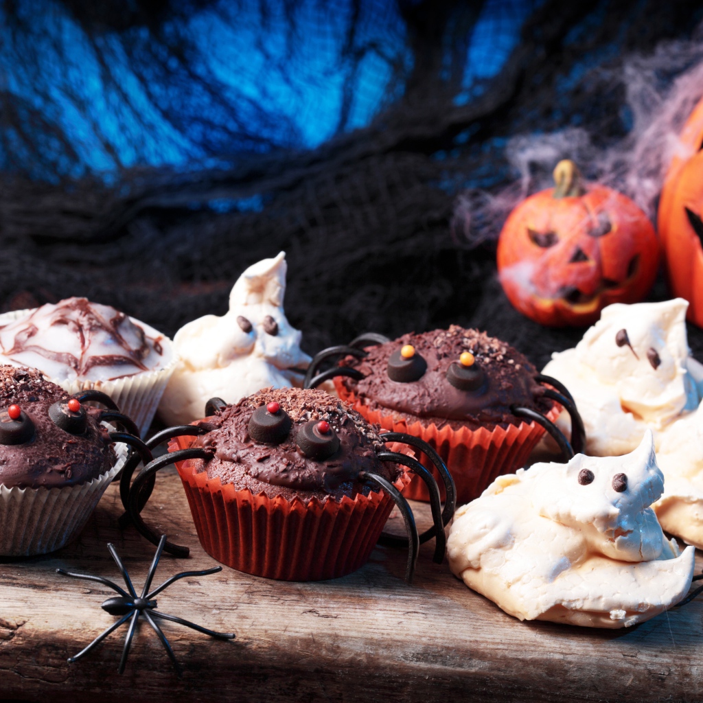 Страшные кексы на праздник Хэллоуин
