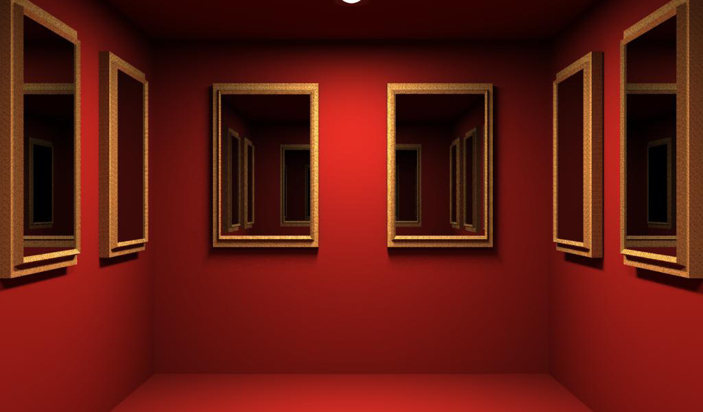 Красная зеркальная комната
