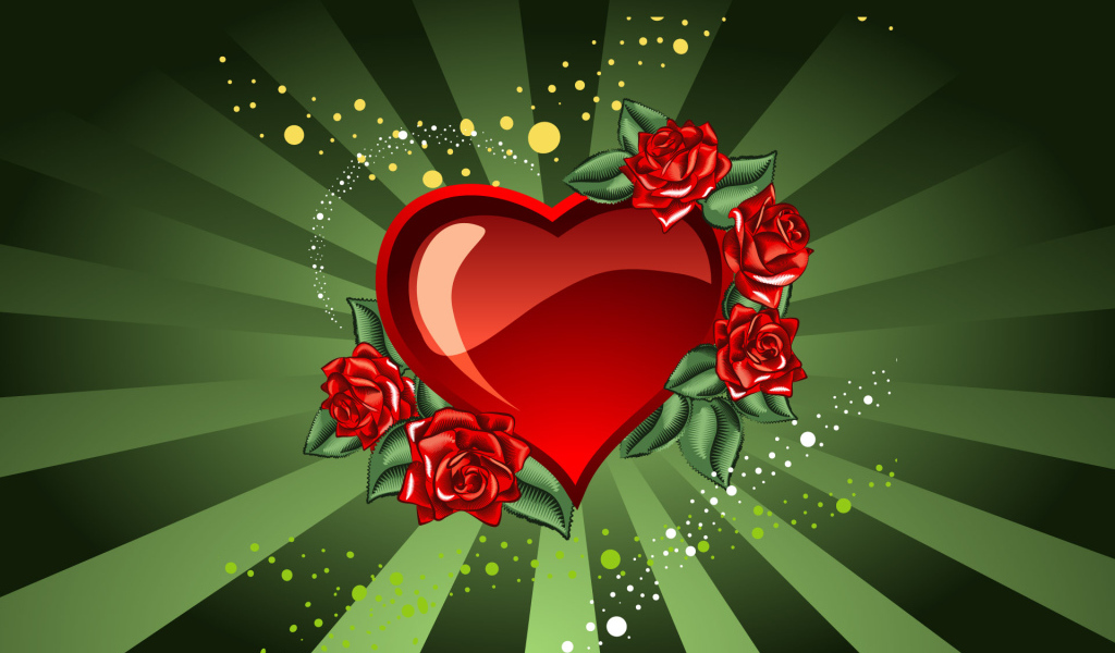 Сердце и розы