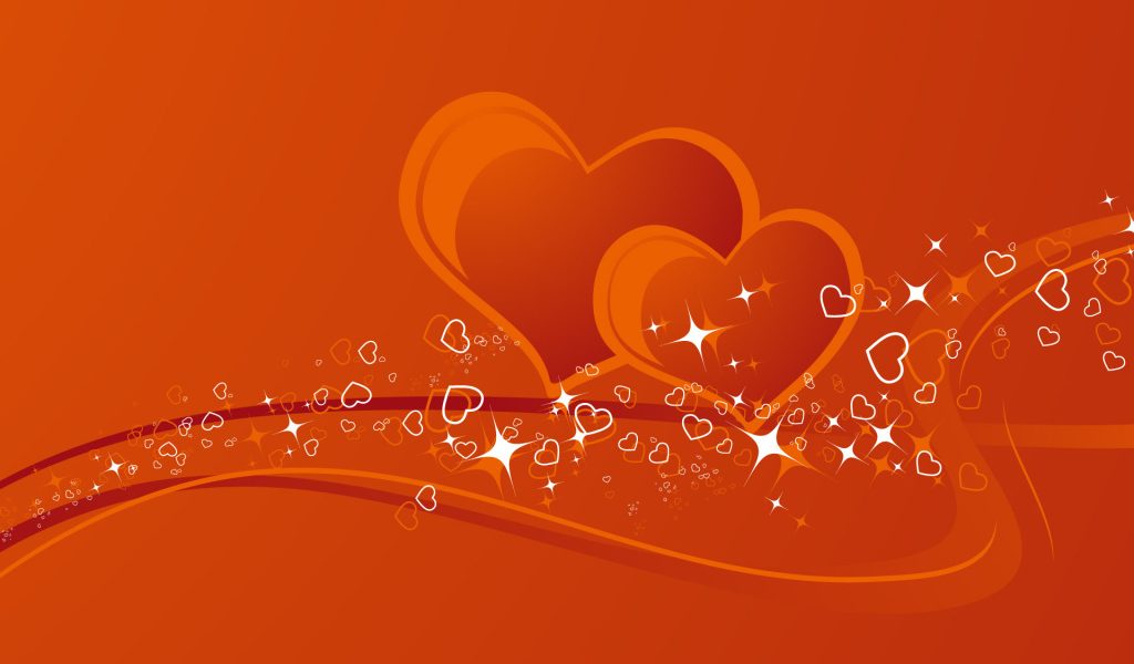 Оранжевые сердца