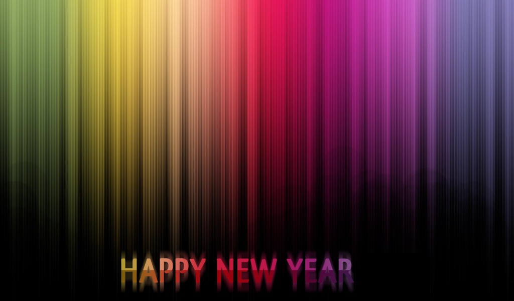Новый год 2014, разноцветная картинка