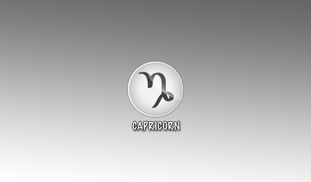 Capricorn sign on a gray background