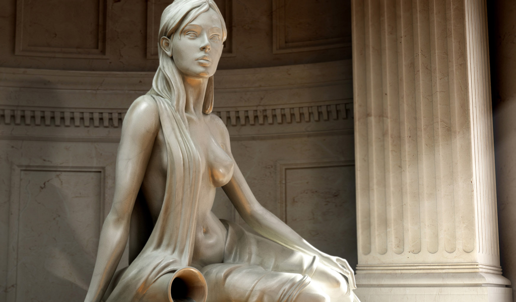 Скульптура девушка с кувшином