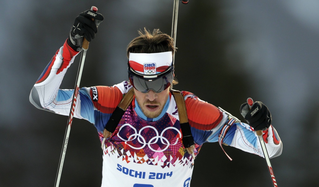 Чешский биатлонист Ярослав Соукуп на олимпиаде в Сочи
