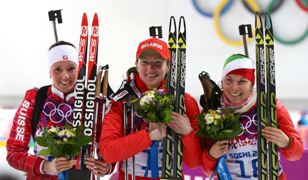 Надежда Скардино из Белоруссии бронзовая медаль на олимпиаде в Сочи 2014 год