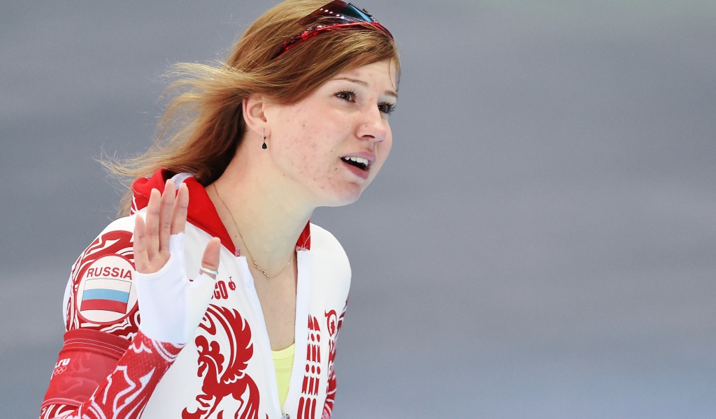 Российская конькобежка Ольга Фаткулина на олимпиаде в Сочи