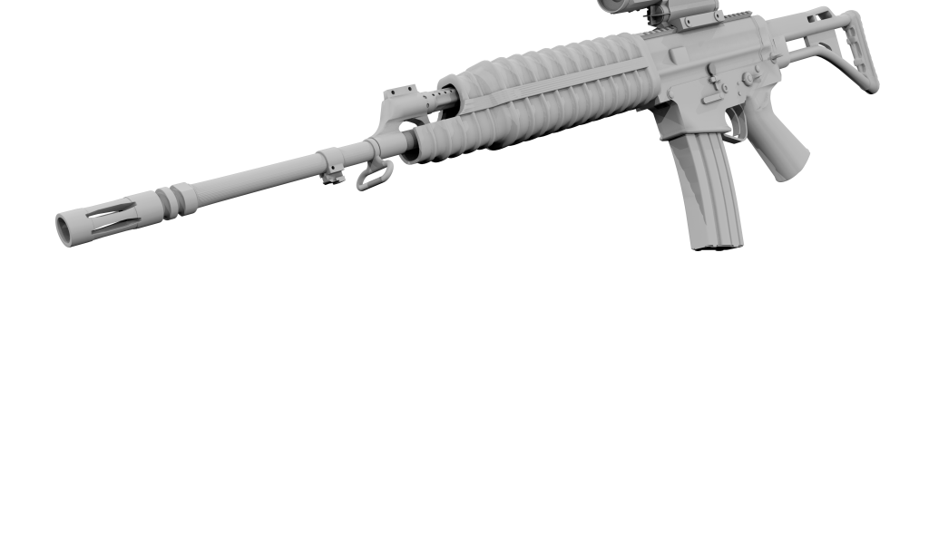 Assault Rifle, 3D model