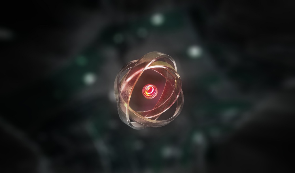 Один атом в 3Д