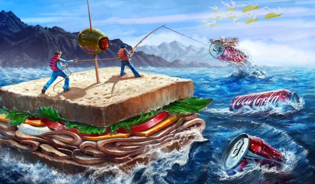 Путешествие в море на бутерброде