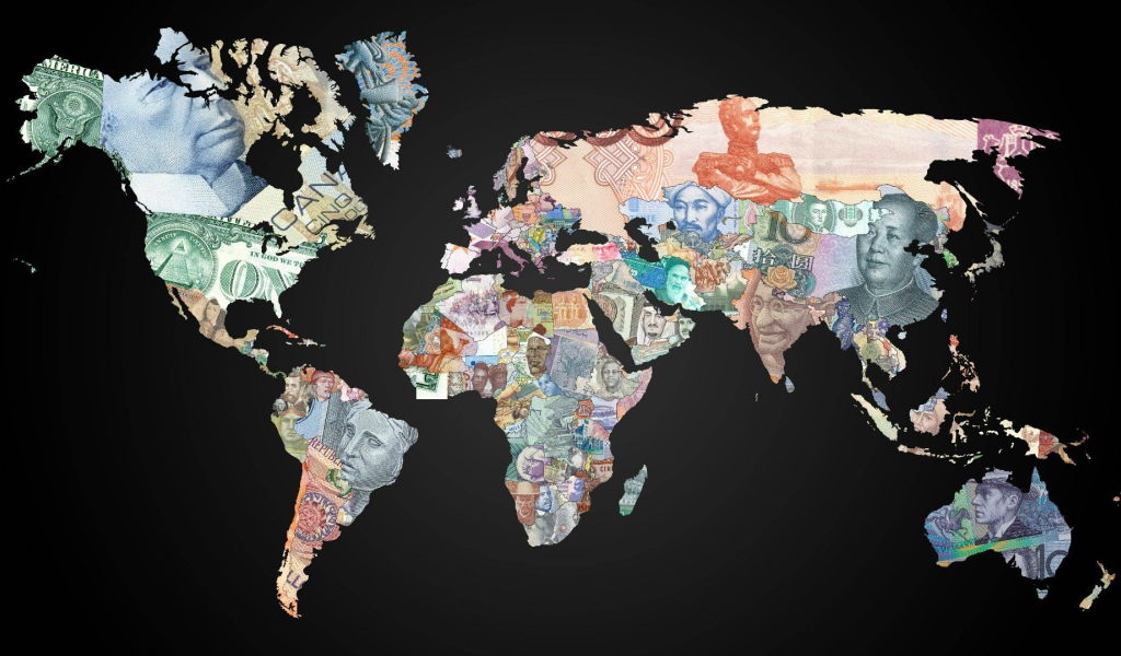 Деньги на карте мира