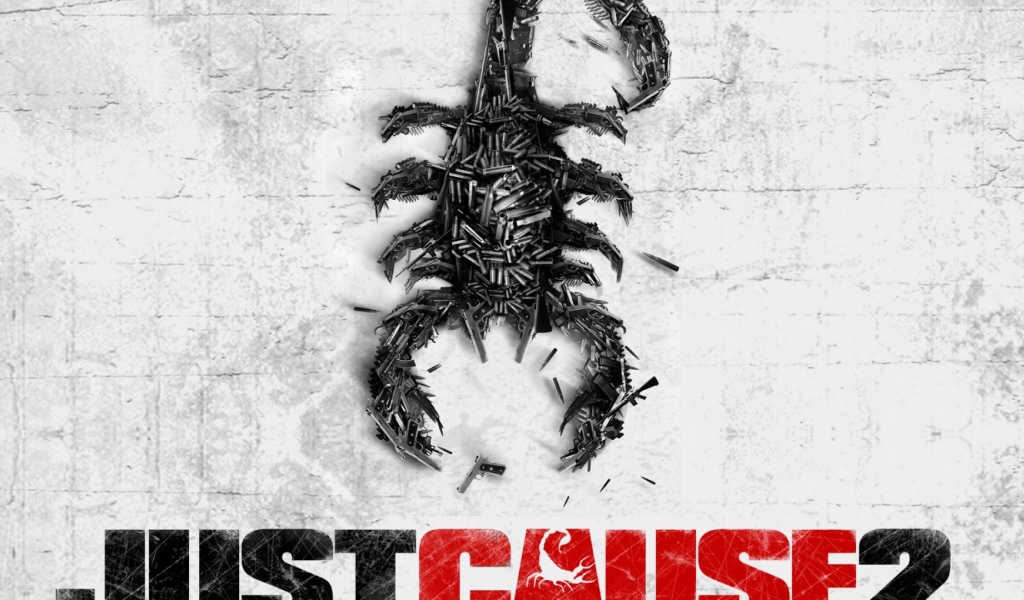 Скорпион на постере игры Just Cause 2
