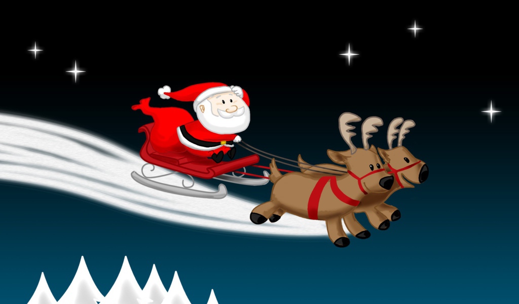 Santa in a hurry to visit us