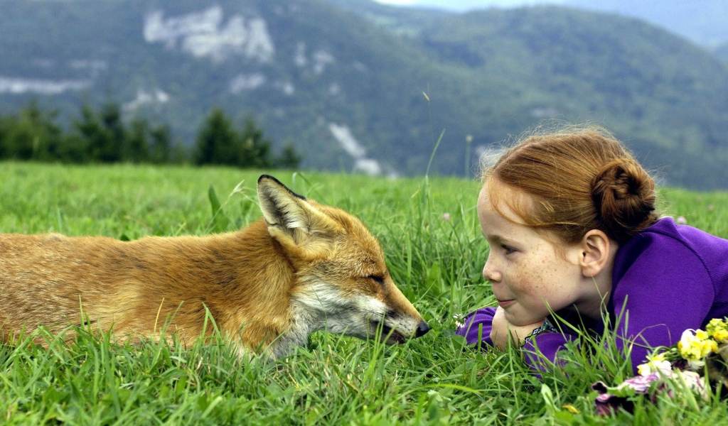 Девочка и лисёнок