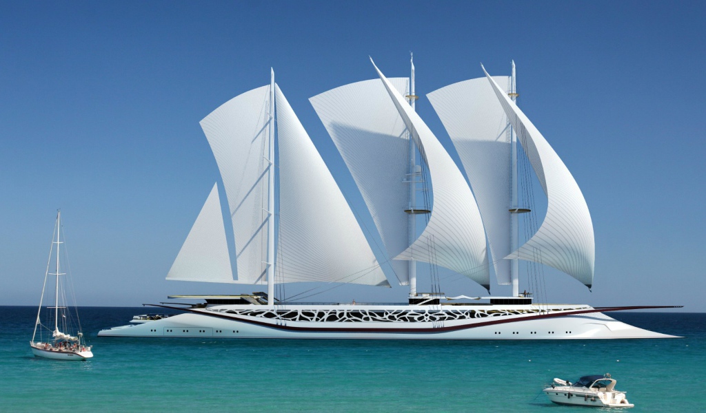 Дизайн-концепт парусной яхты Финикия