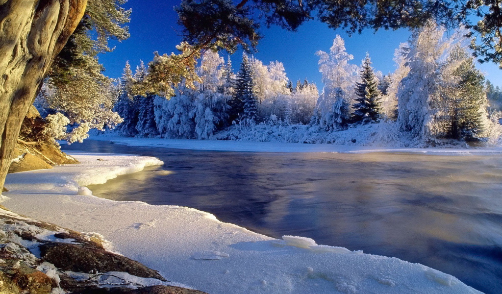 Ледяная кромка на реке