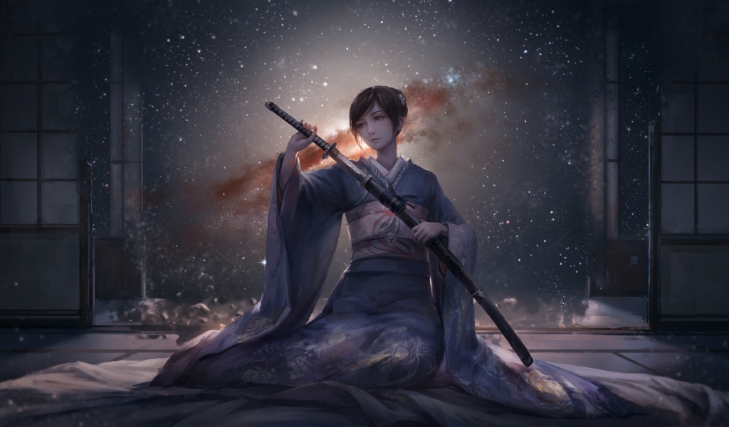 Девушка с самурайским мечом, аниме