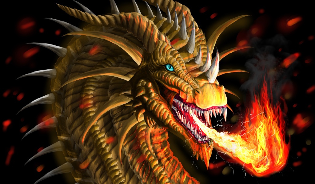 Огнедышащий дракон, фэнтези