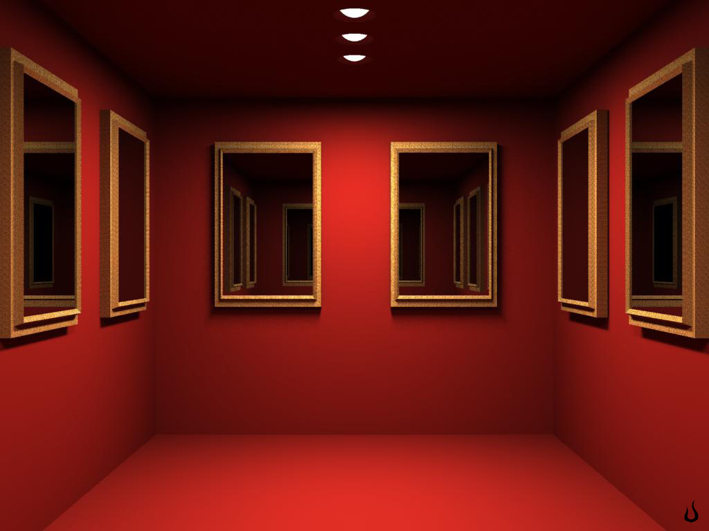 Красная зеркальная комната