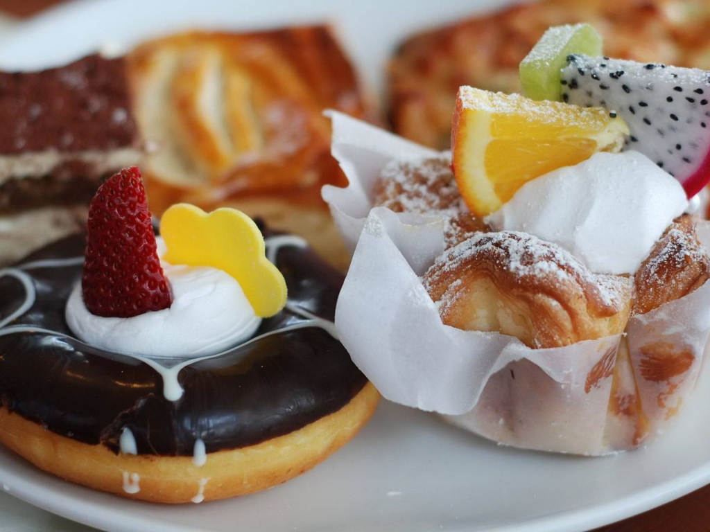 Delicious pastries and cakes