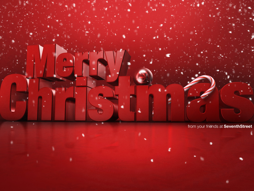 Congratulation on Christmas Day on red background