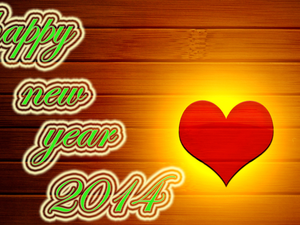 Счастливого Нового Года 2014 и сердце