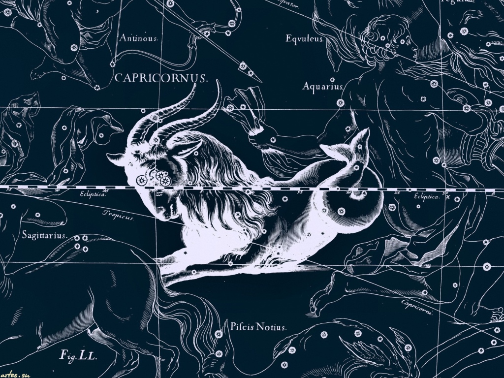 Карта звездного неба, козерог