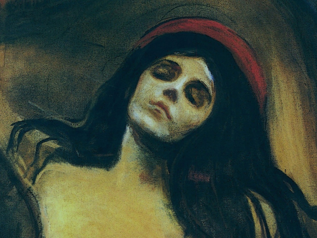 Картина Эдварда Мунка - Женщина спит